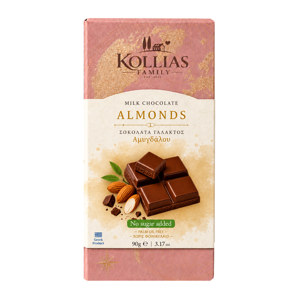 02_milk_chocolate_almonds_no_sugar_90g_website_1000x1000 Σοκολάτα Γάλακτος αμυγδάλου χωρίς προσθήκη ζάχαρης 90γρ - Image 1