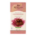 Σοκολάτα γάλακτος cranberry χωρίς προσθήκη ζάχαρης 90γρ.