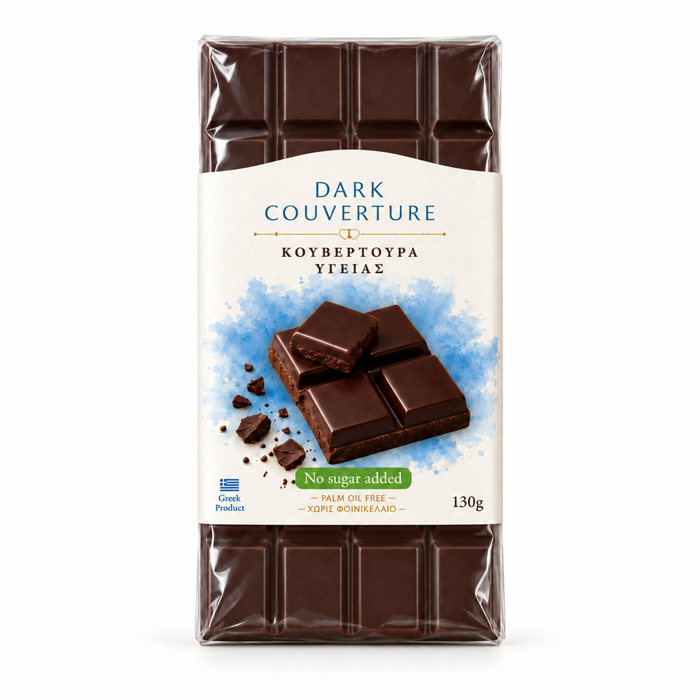 Kollias_dark_couverture_no_sugar_130g_website_1000x1000 Κουβερτούρα Υγείας Χωρίς Προσθήκη Ζάχαρης 180g - Image 1